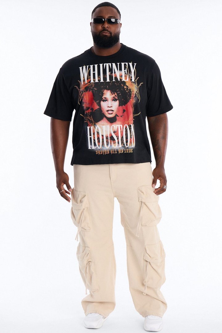 Whitney Houston Saving All My Love Short Sleeve Tee - Black