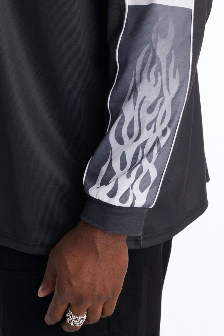 Von Dutch Chrome Flame Jersey - Black