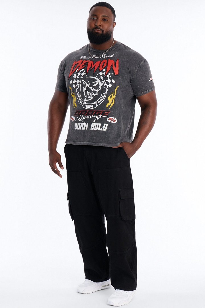Dodge Demon Vintage Short Sleeve Tee - Black Wash
