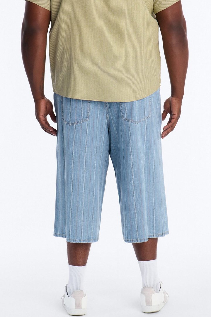 Super Baggy Outfield Denim Short - Light Blue Wash