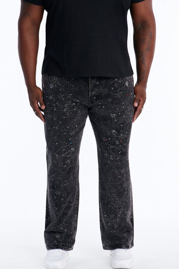 Straight Flare Eclipse Jean - Black Wash