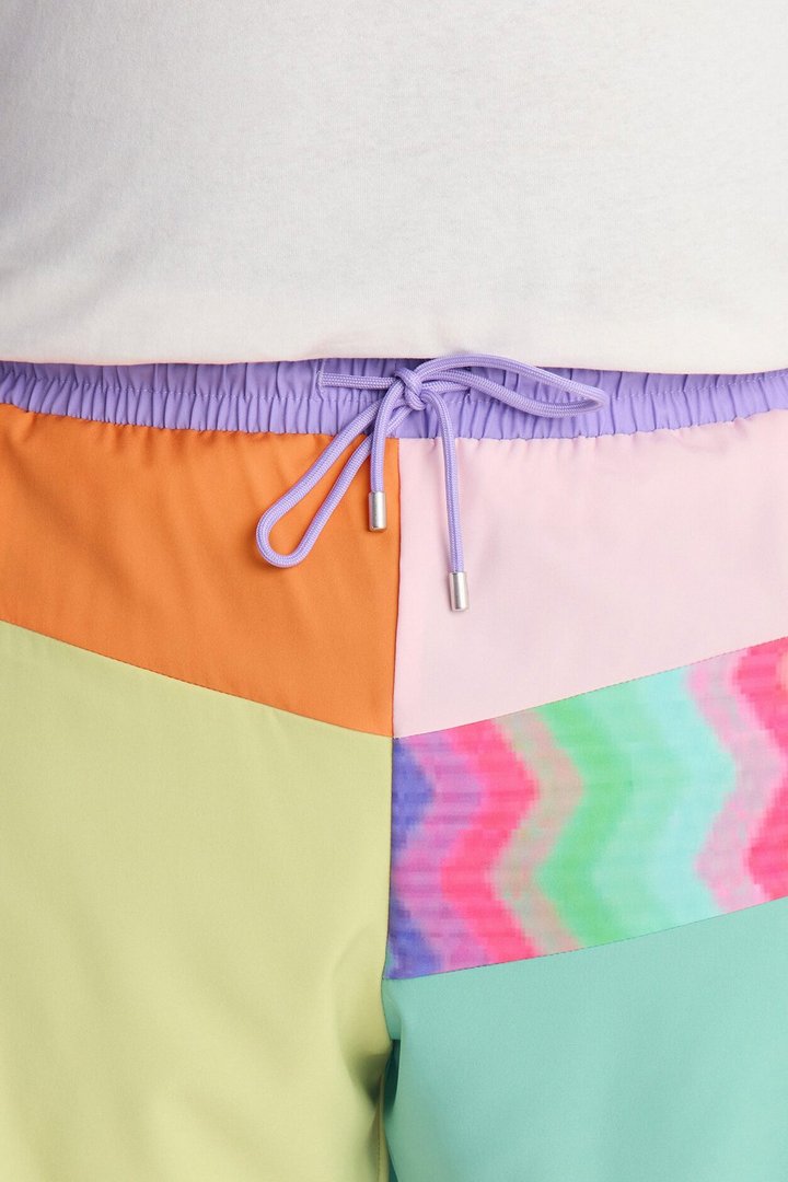 Spring Break Paneled Swim Trunk 7″ - Multi Color
