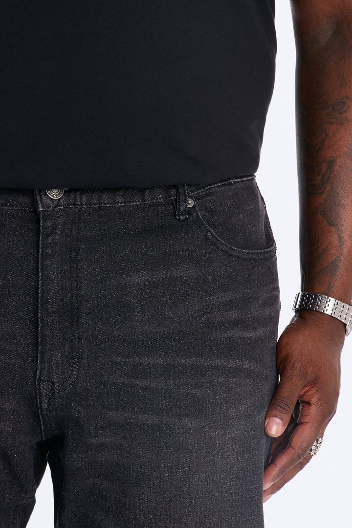 Essential Stacked Skinny Flare Stretch Jean - Black Wash