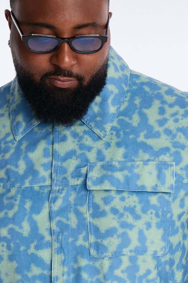 Terrain Drip Textured Chore Jacket - Blue