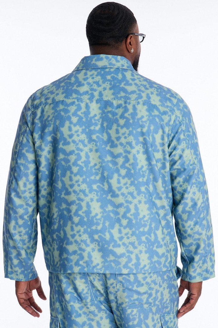 Terrain Drip Textured Chore Jacket - Blue