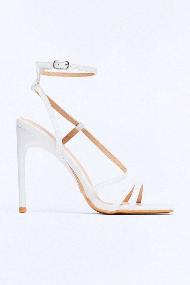 Gaia Heeled Sandals - White