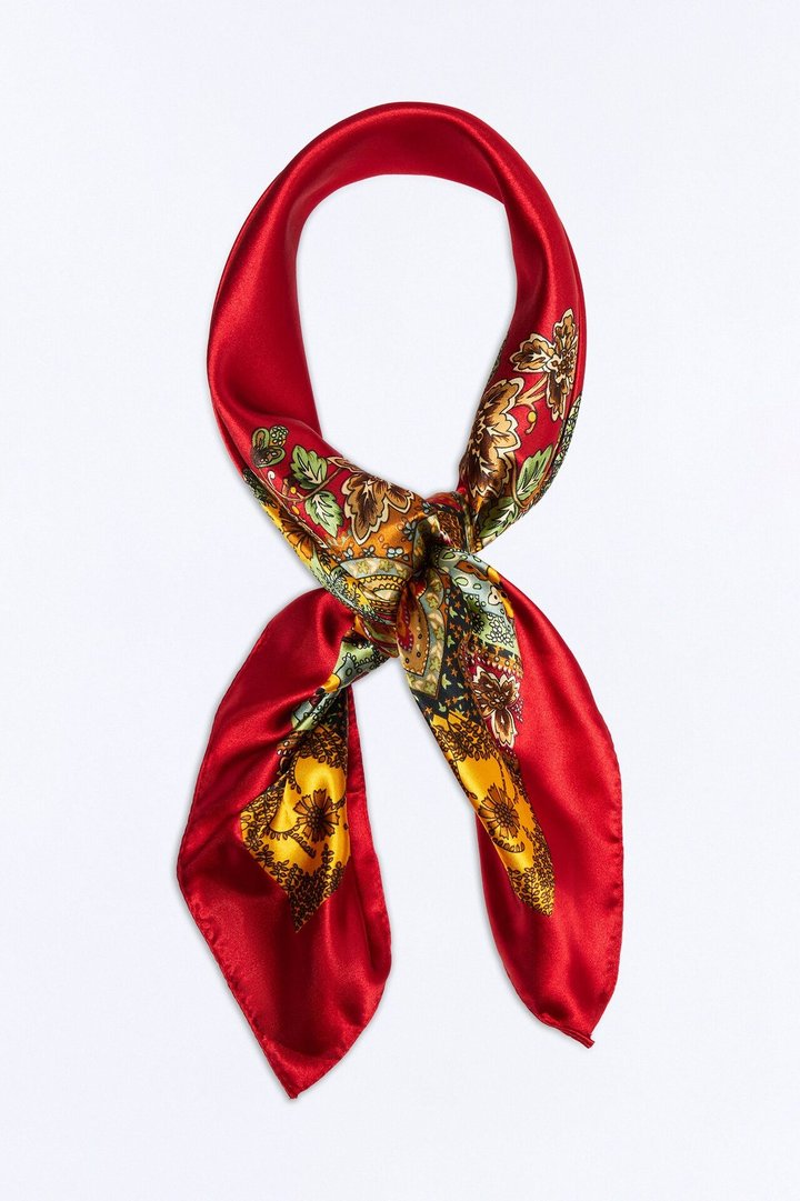 Sunny Shade Head Scarf - Red