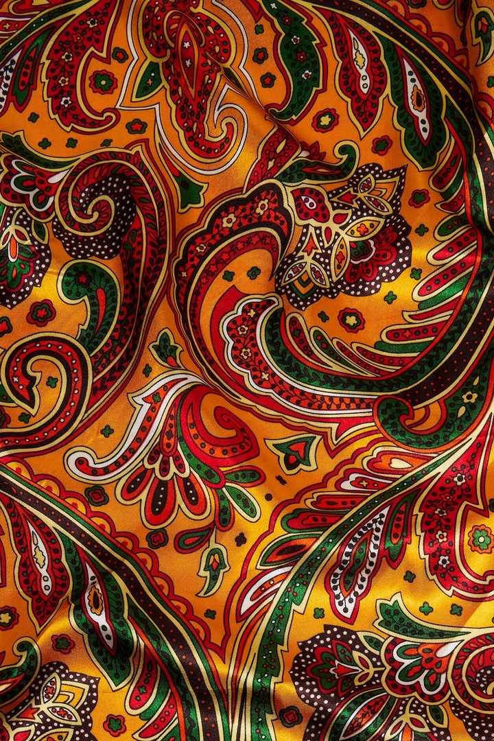 Lilly Paisley Head Scarf - Orange