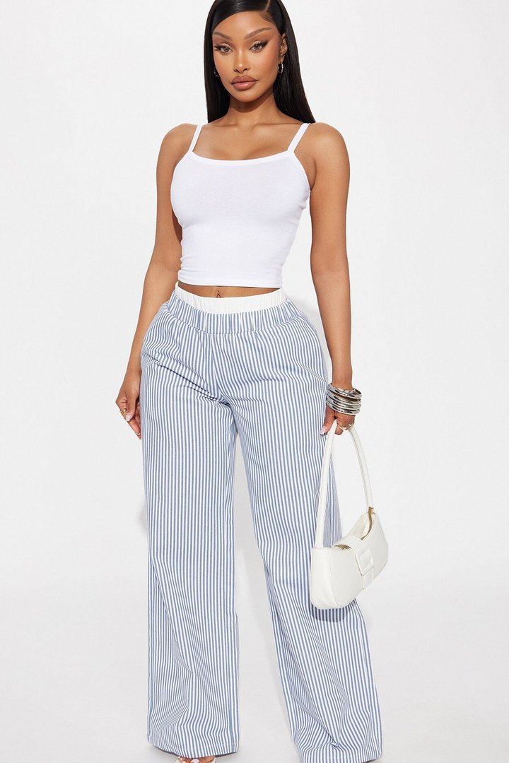 Manhattan Double Waistband Pant - Navy/combo