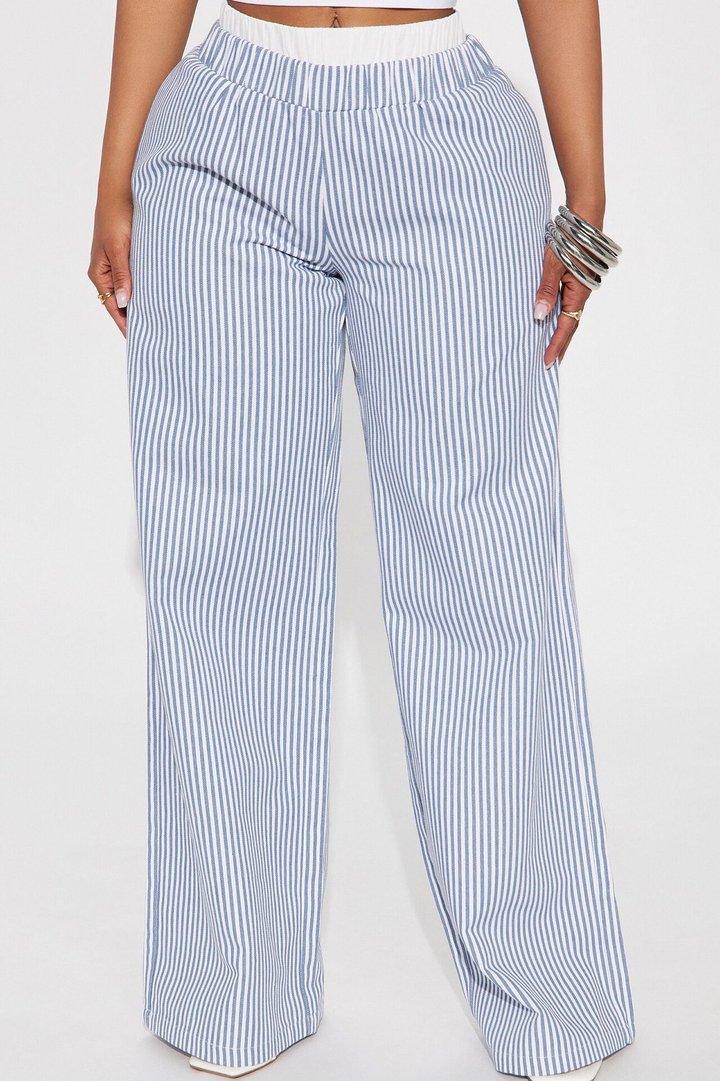 Manhattan Double Waistband Pant - Navy/combo