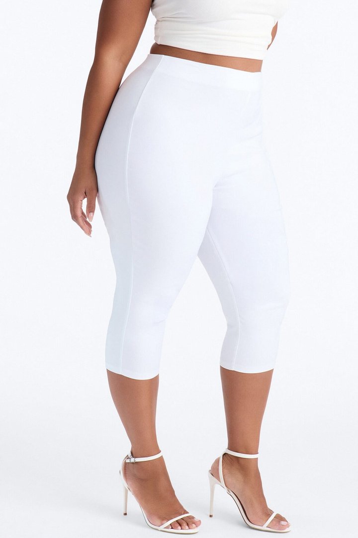 Just A Girl Capri Pant - White