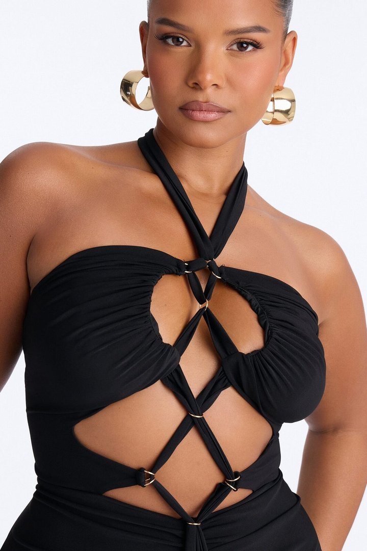 Baylee Strappy Maxi Dress - Black