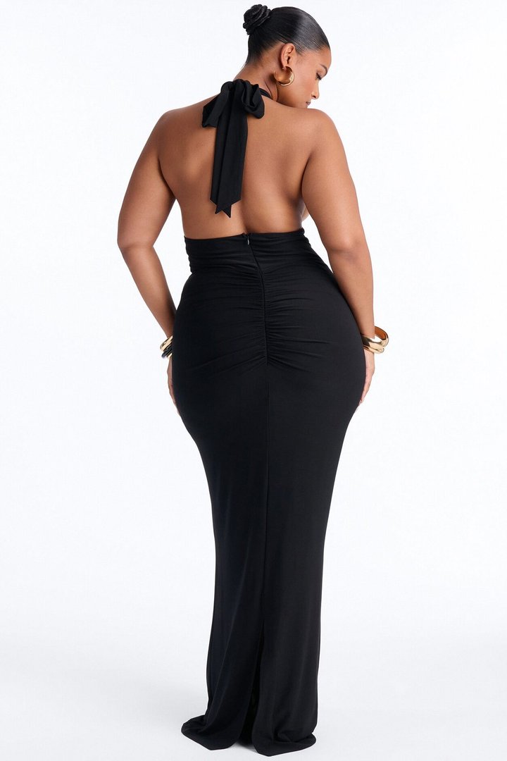 Baylee Strappy Maxi Dress - Black
