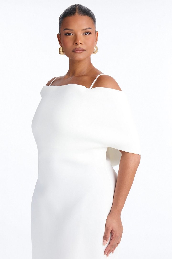 Last Call Scuba Maxi Dress - White