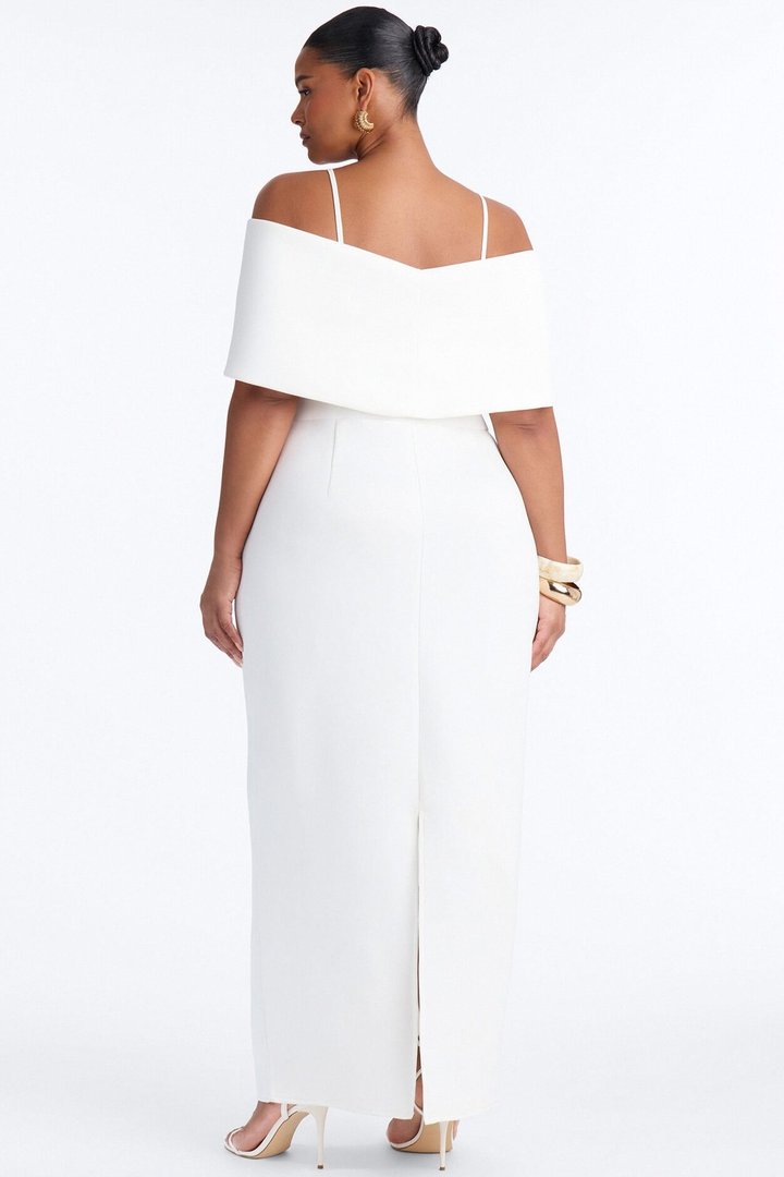 Last Call Scuba Maxi Dress - White