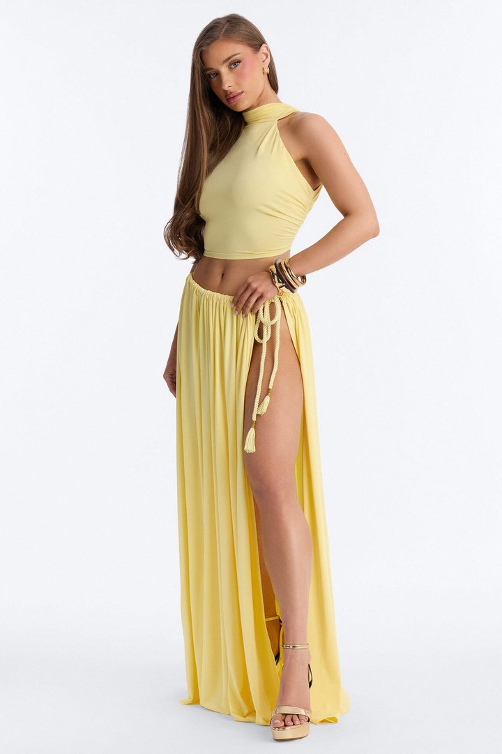 Riley Maxi Skirt Set - Yellow