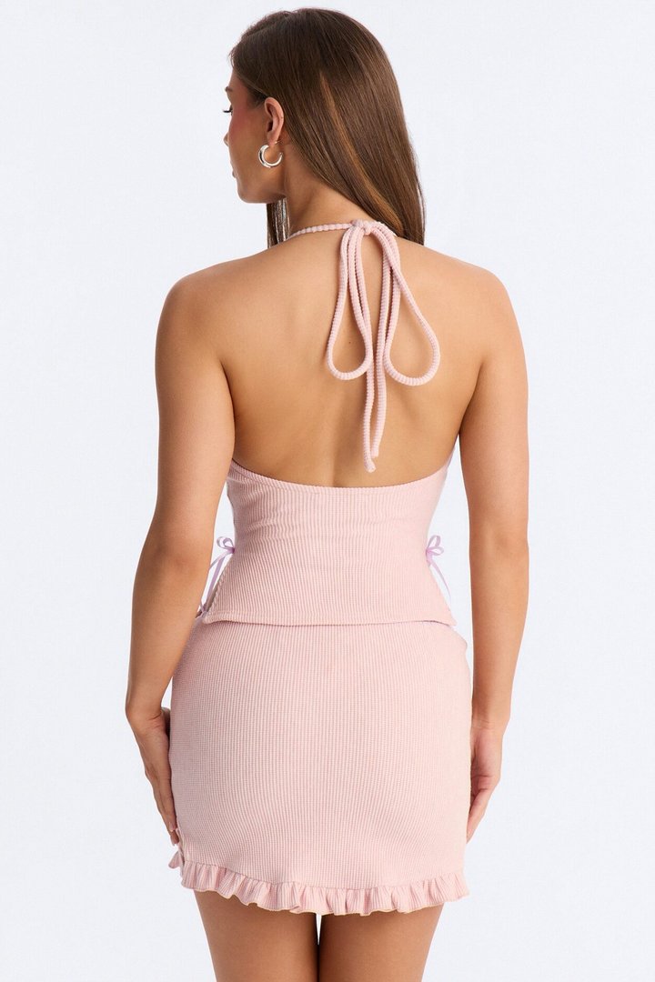 Lila Micro Mini Skirt Set - Light Pink
