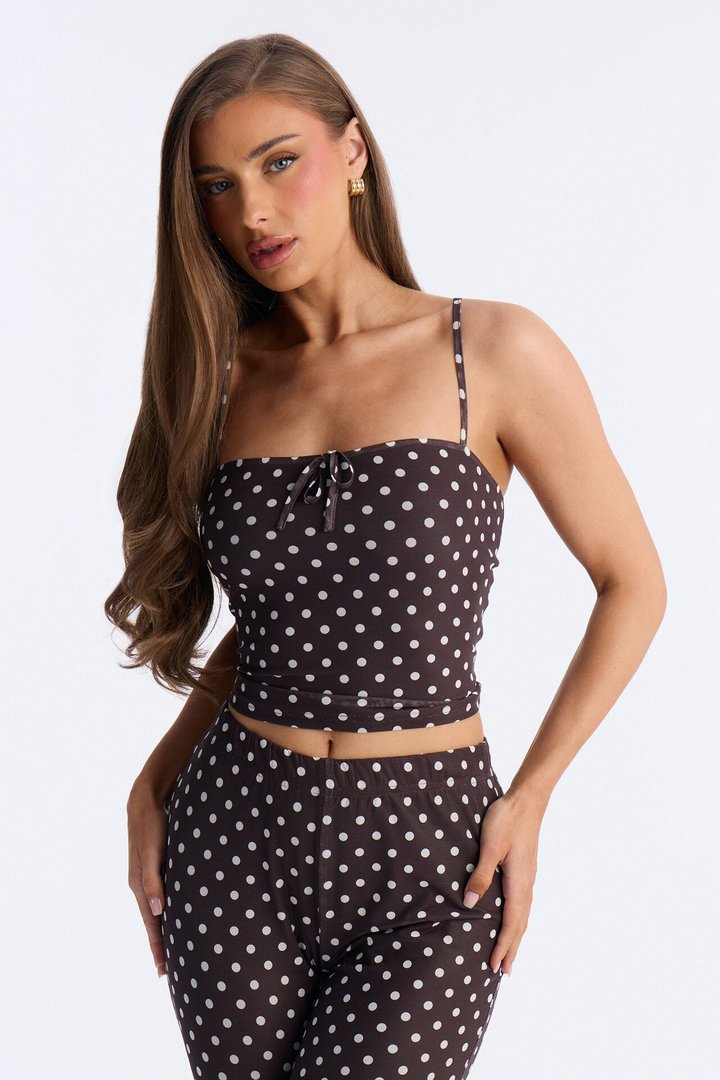 My Sweet Spot Polka Dot Capri Set - Chocolate