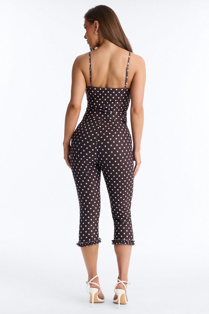 My Sweet Spot Polka Dot Capri Set - Chocolate