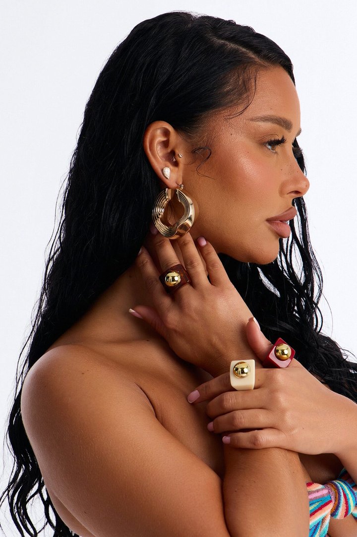 Mystic Woman 3 Piece Ring Set - Multi Color