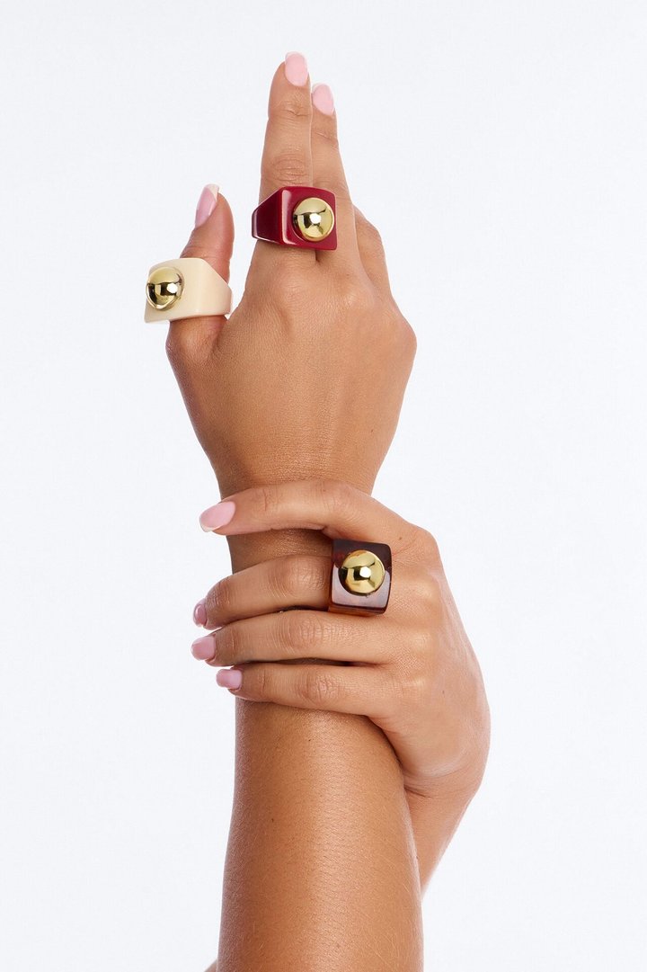 Mystic Woman 3 Piece Ring Set - Multi Color