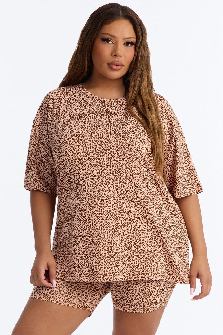 Wild For The Night PJ Boxer Short Set - Leopard