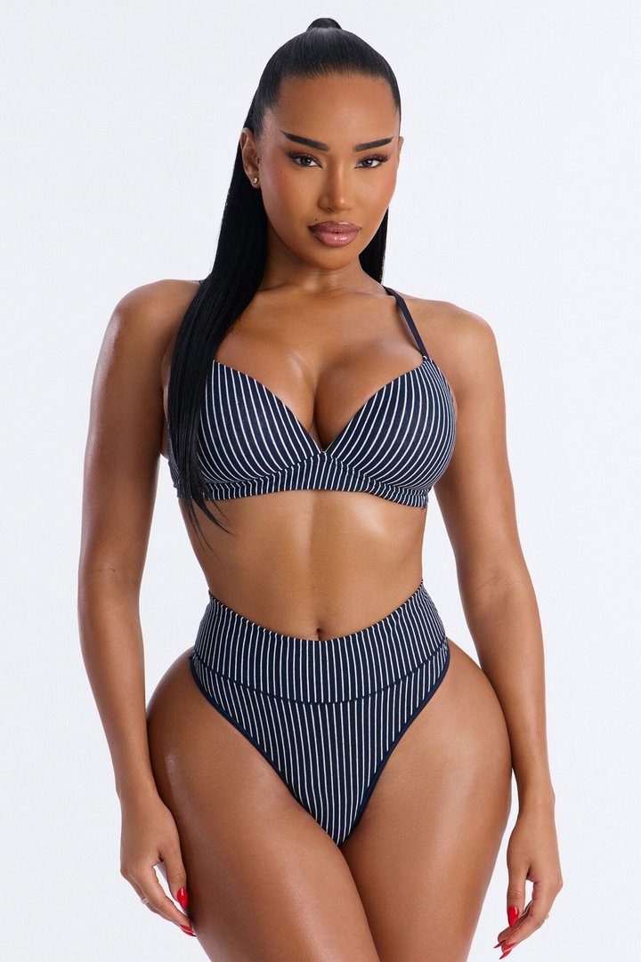 Cotton Stretch Comfort Wirefree Bra - Blue
