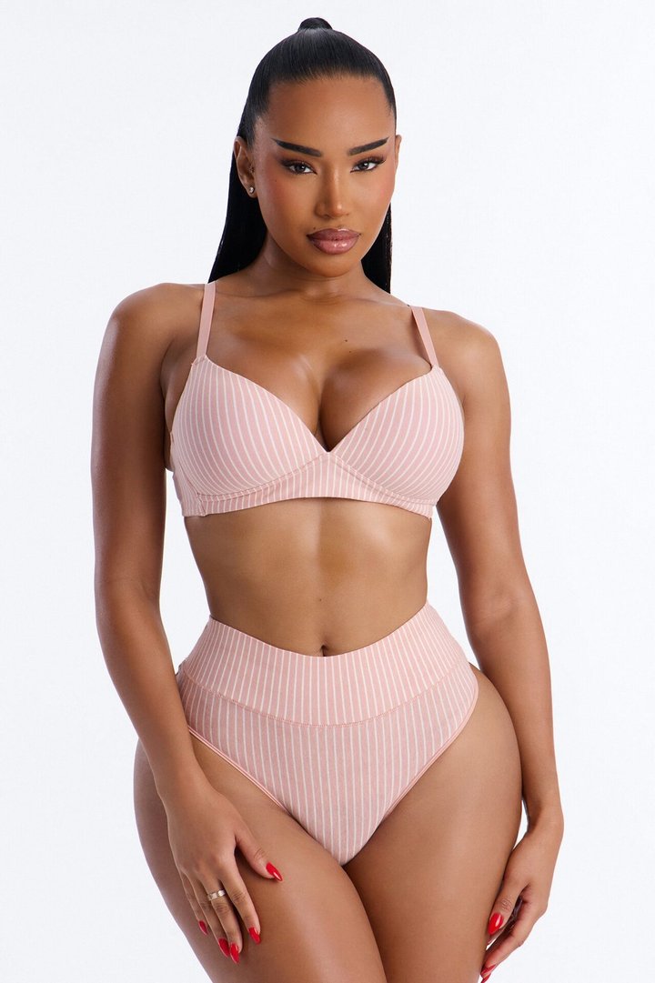Cotton Stretch Comfort Wirefree Bra - Rose