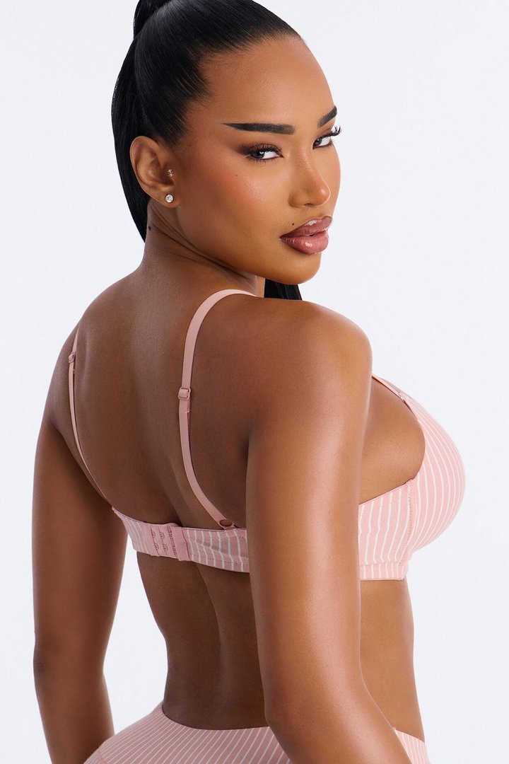 Cotton Stretch Comfort Wirefree Bra - Rose