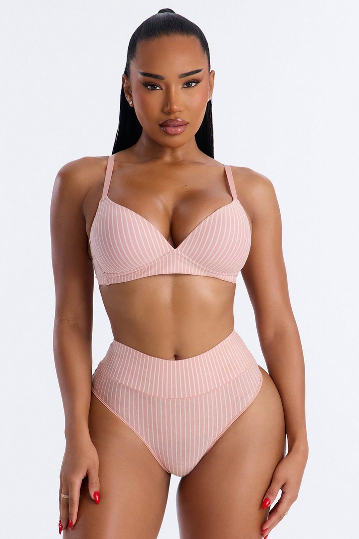 Cotton Stretch Comfort High Waisted Hipster Panty - Rose