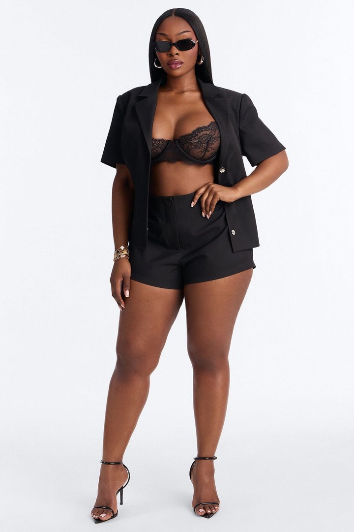 Your New Obsession Mini Trouser Short - Black