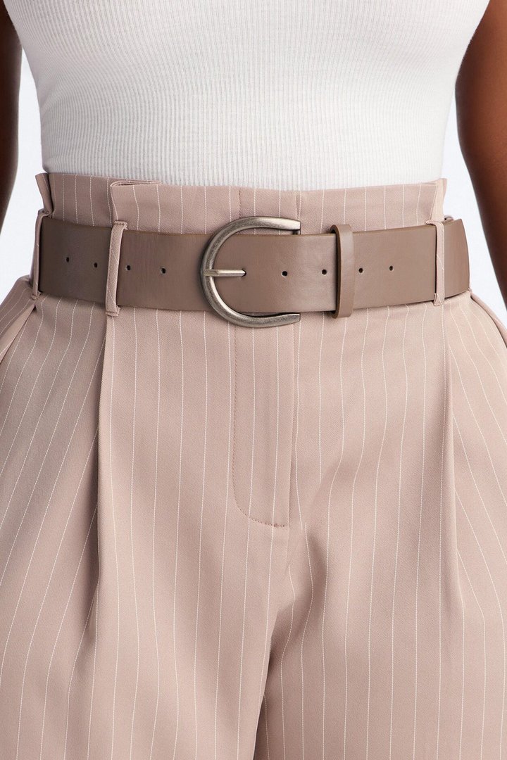 Sealed and Delivered Belted Wide Leg Trouser - Caffe