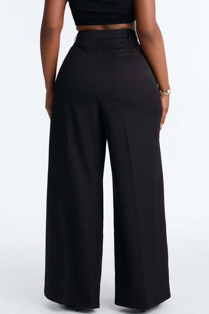Tailored Touch Wrap Front Trouser 33″ - Black