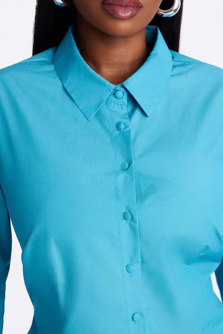 Morgan Poplin Shirt - Teal