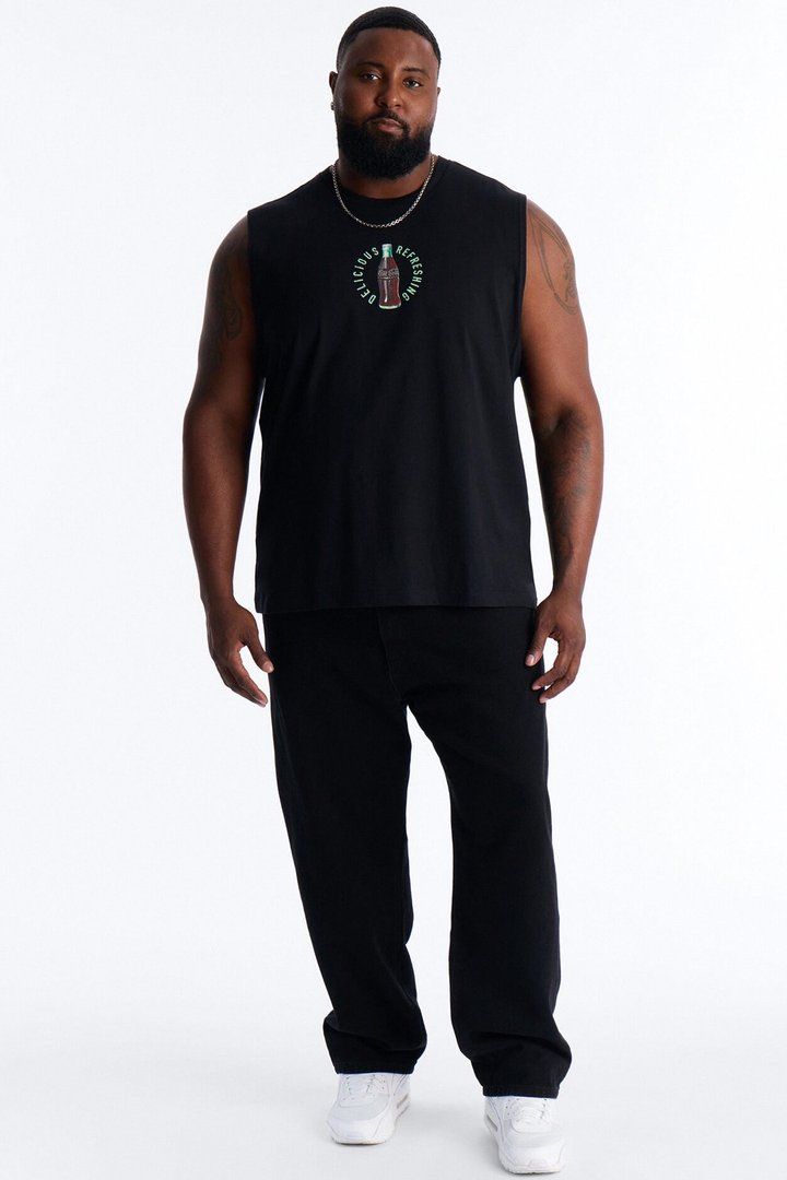 Coca Cola Sold Here Heavy Weight Muscle Tee - Black