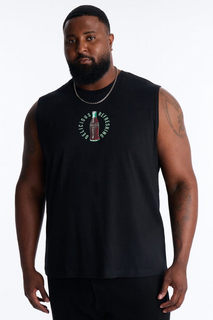 Coca Cola Sold Here Heavy Weight Muscle Tee - Black