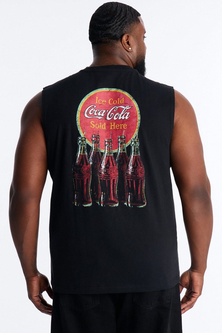 Coca Cola Sold Here Heavy Weight Muscle Tee - Black