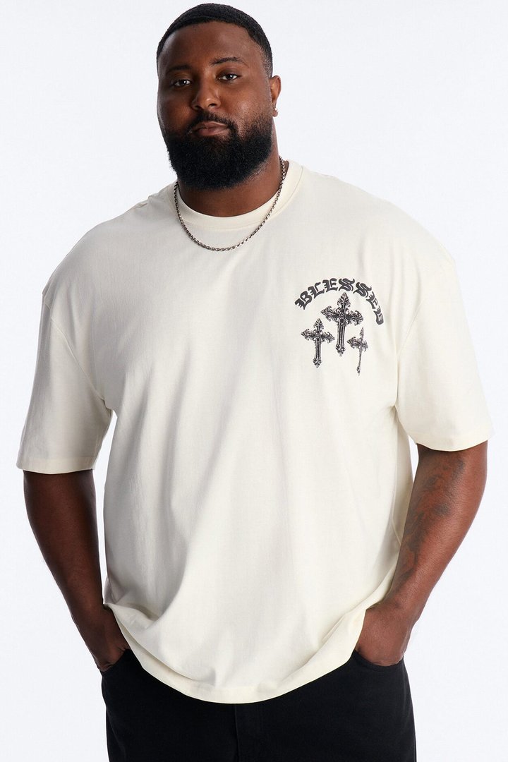 Blessed Daily Boxy Short Sleeve Tee - White