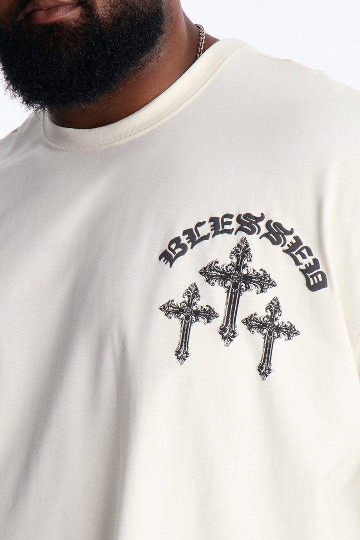 Blessed Daily Boxy Short Sleeve Tee - White
