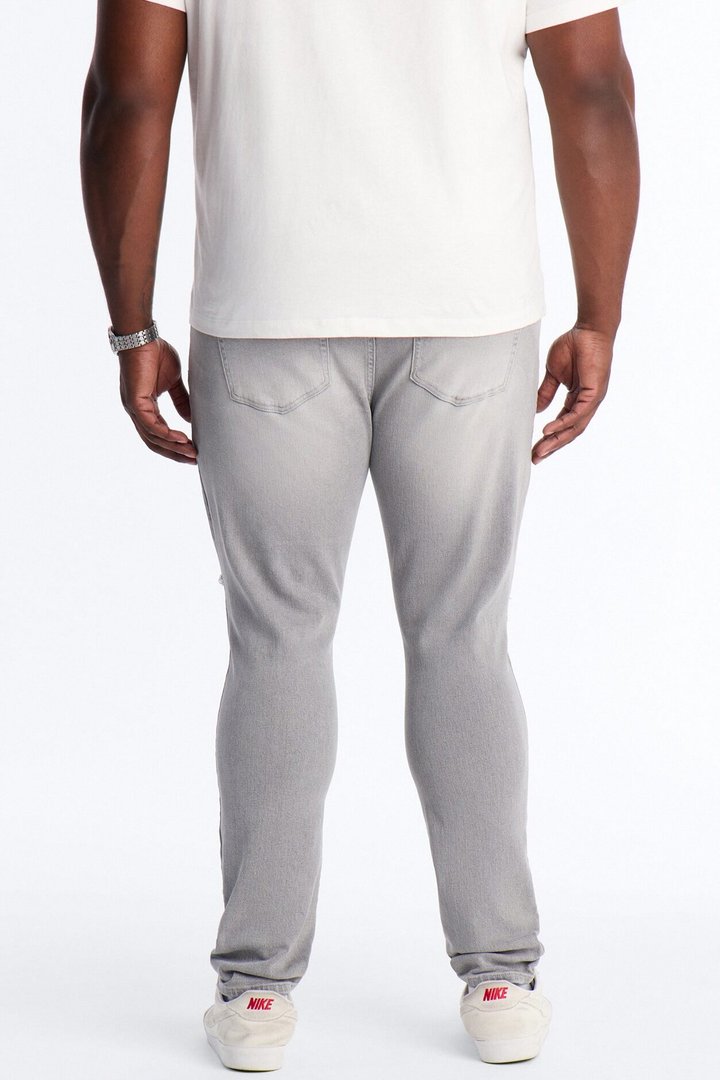 Essential Destroyed Skinny Stretch Jean - Grey
