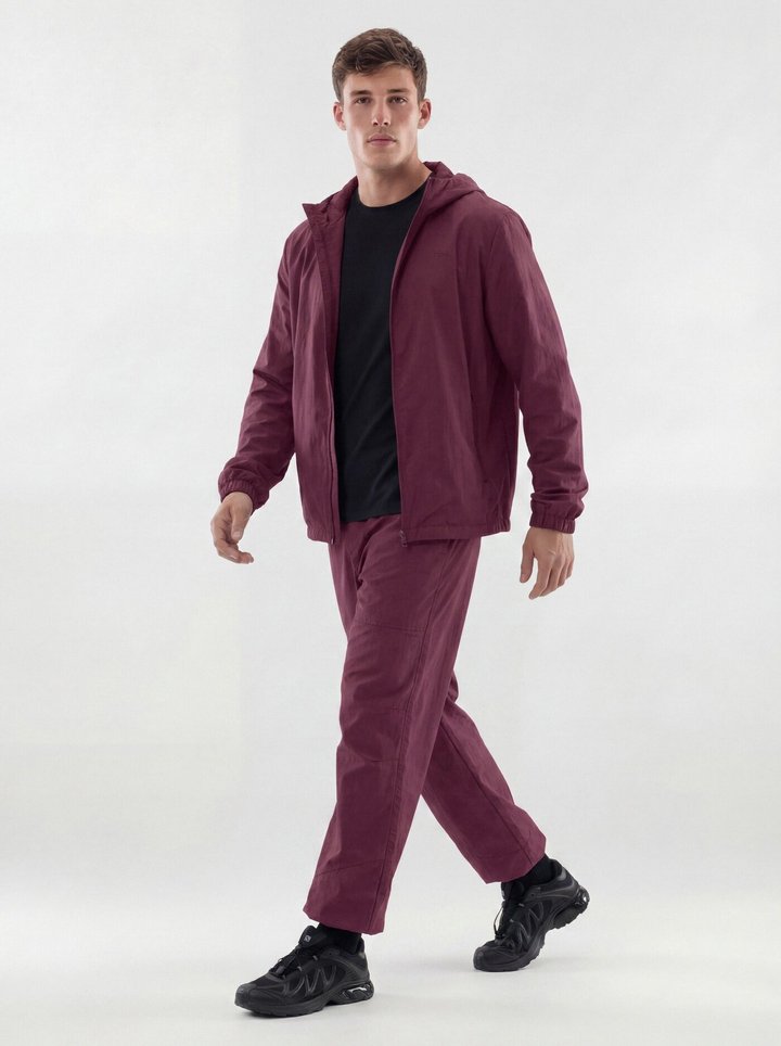 CoreNylon Hooded Full Zip Jacket - Merlot