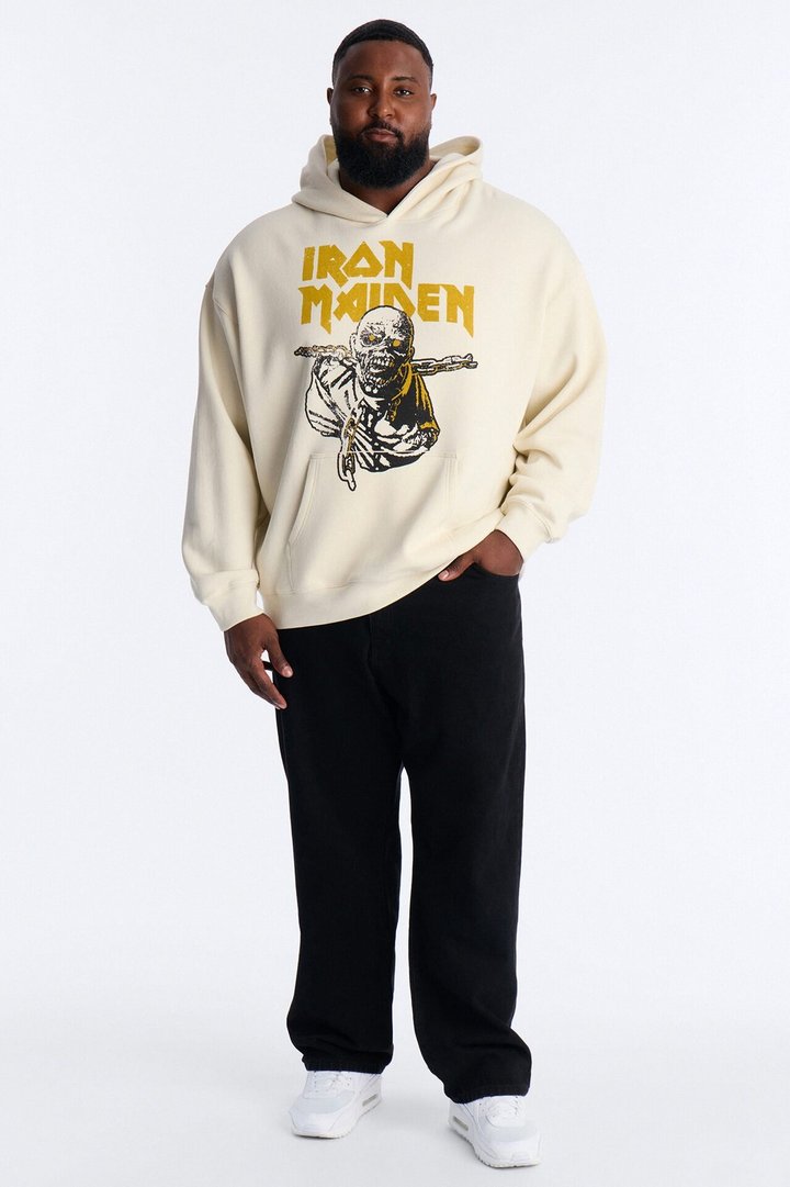 Iron Maiden World Peace Tour Vintage Hoodie - Cream
