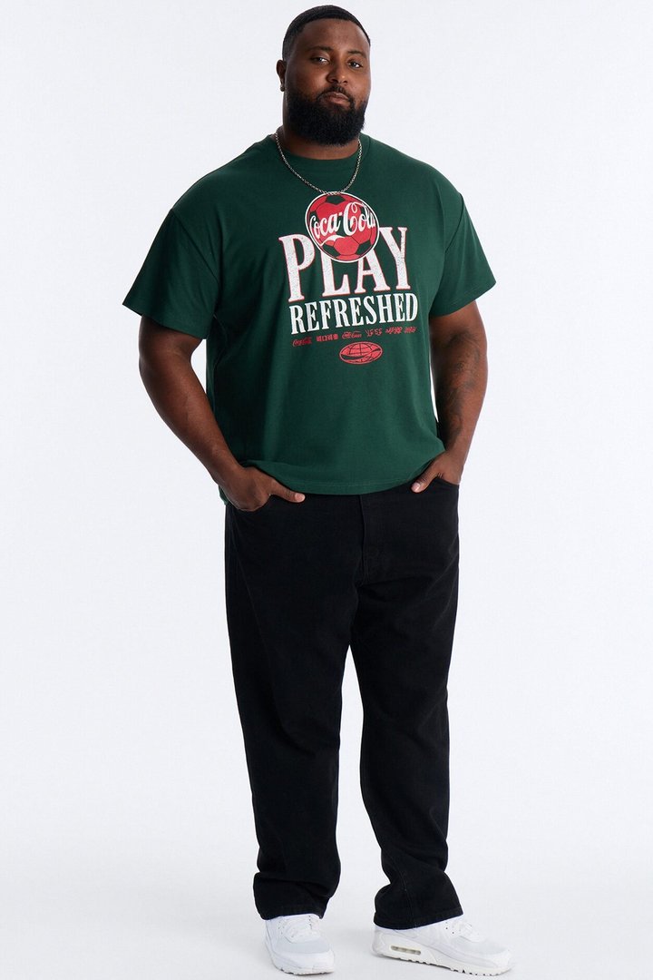 Coca Cola Soccer Heavy Weight Short Sleeve Tee - Green