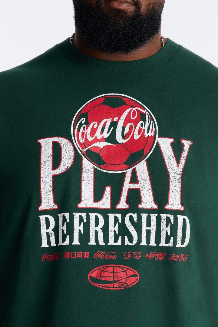 Coca Cola Soccer Heavy Weight Short Sleeve Tee - Green