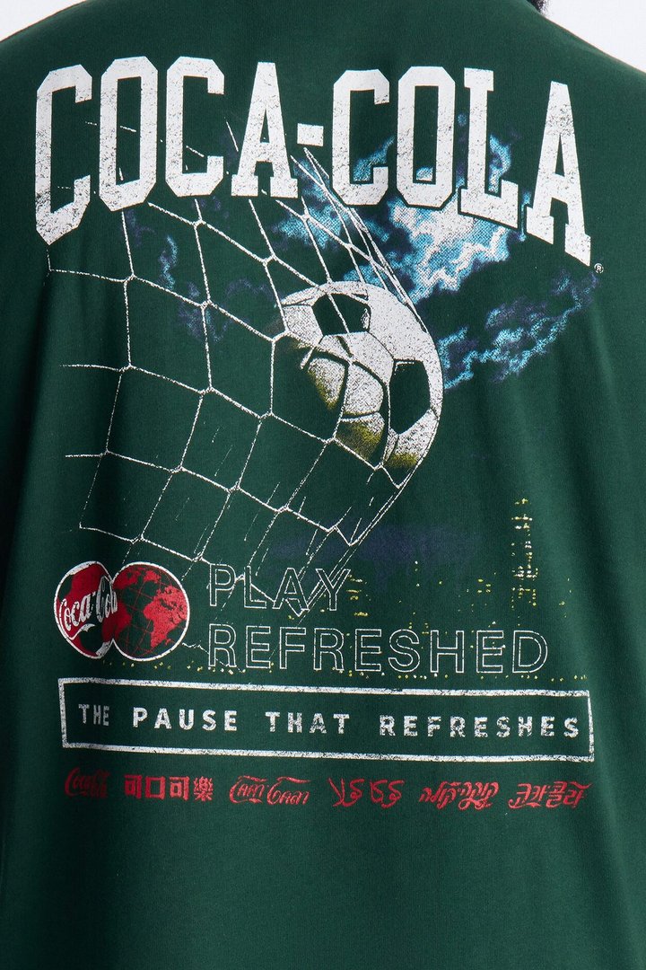 Coca Cola Soccer Heavy Weight Short Sleeve Tee - Green