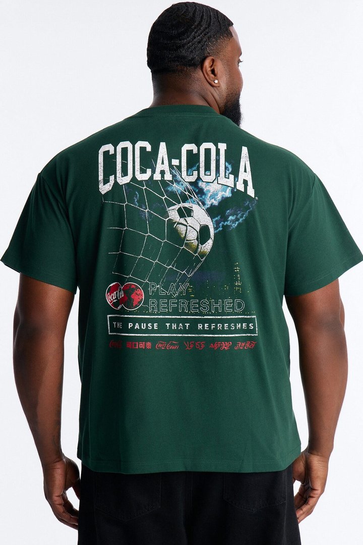 Coca Cola Soccer Heavy Weight Short Sleeve Tee - Green