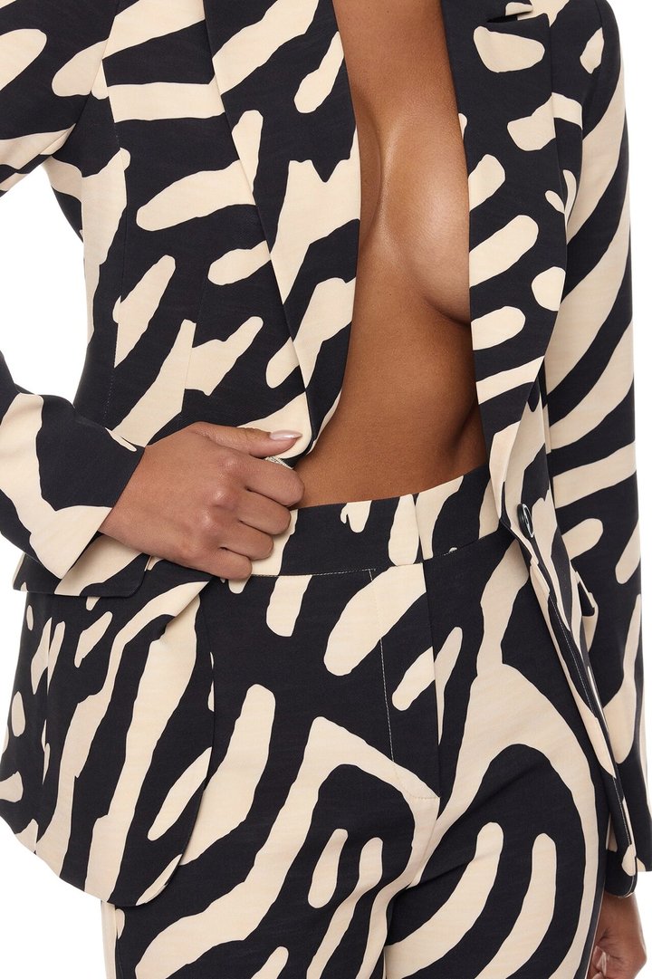 Daydreaming Blazer Pant Set - Black/combo