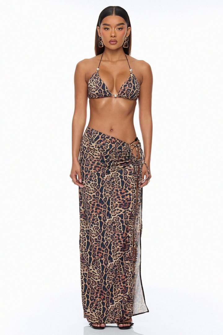Quinn Pearl 3 Piece Bikini Set - Leopard