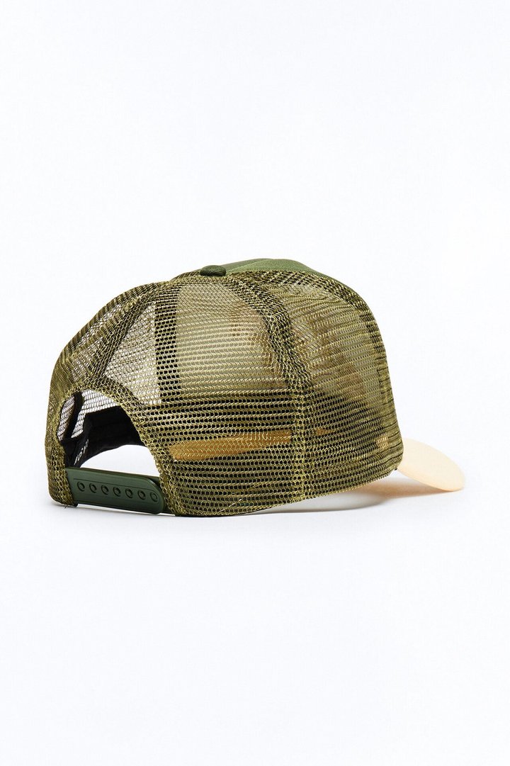 LA Flower Embroidery Trucker Snapback Hat - Green