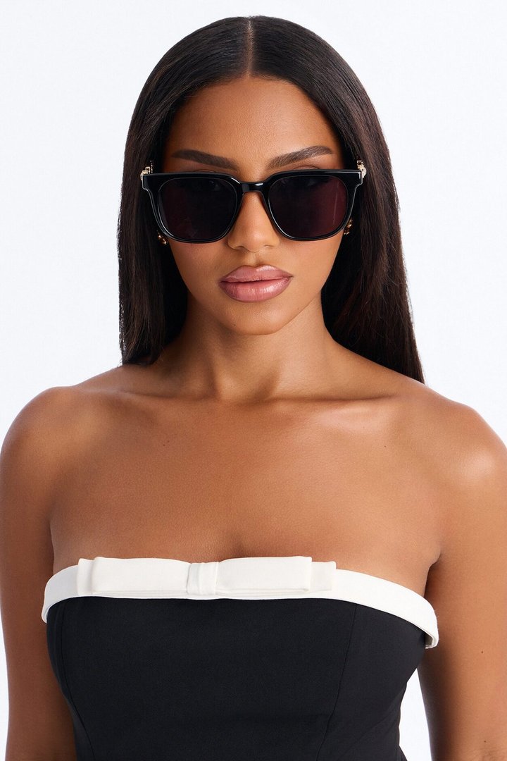Diamond Bouquet Sunglasses - Black